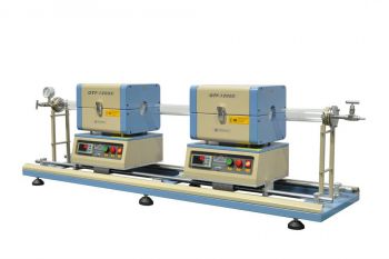 1200℃小型双炉体滑动TCVD炉(50mm石英管) TCVD-OTF-1200X-S2-50SL