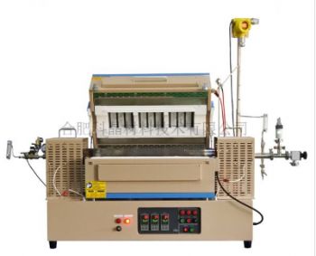 1500℃三温区管式氢气炉(配82mm高温合金管,氢气检测与处理系统)OTF-1500X-III-H2